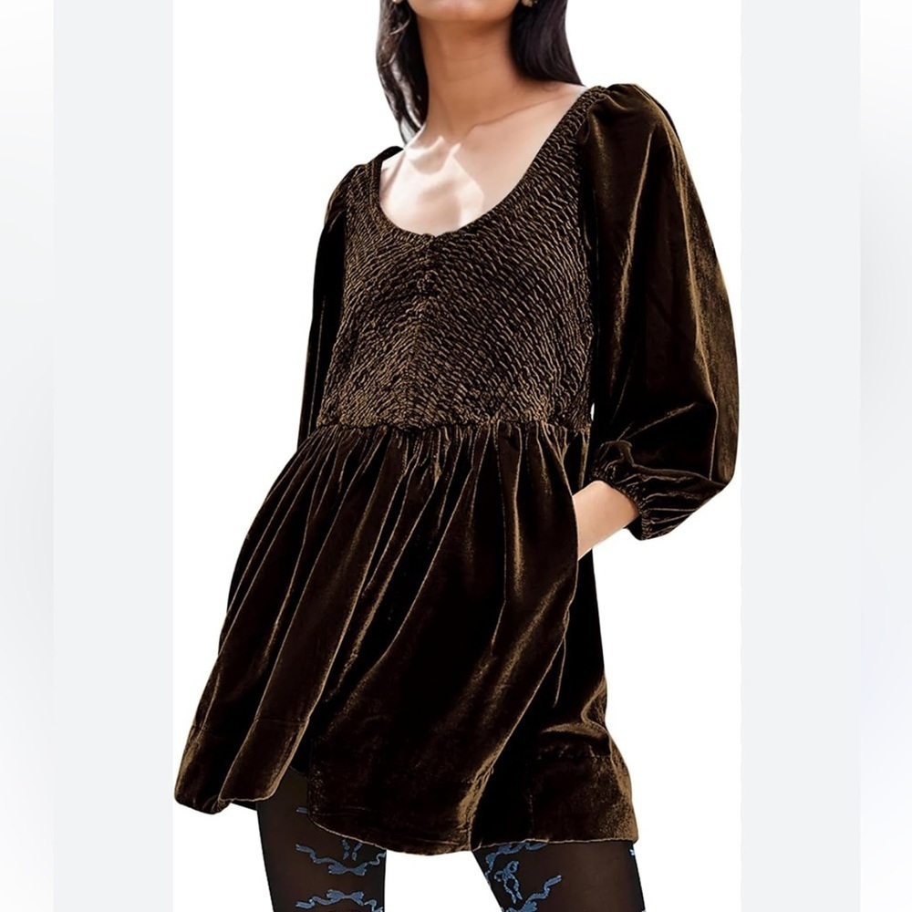 BNWOT Free People Farrier Velvet Mini Dress